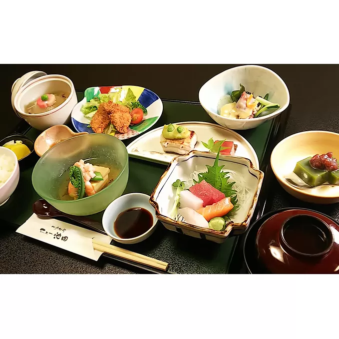 季節を味わう　和食膳「おまかせ御膳」2名様食事券　池田温泉券付 お食事券 チケット 温泉利用券 