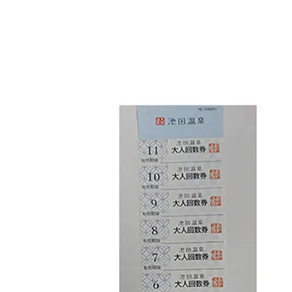池田温泉 大人回数券1冊 (11枚つづり) チケット 温泉利用券