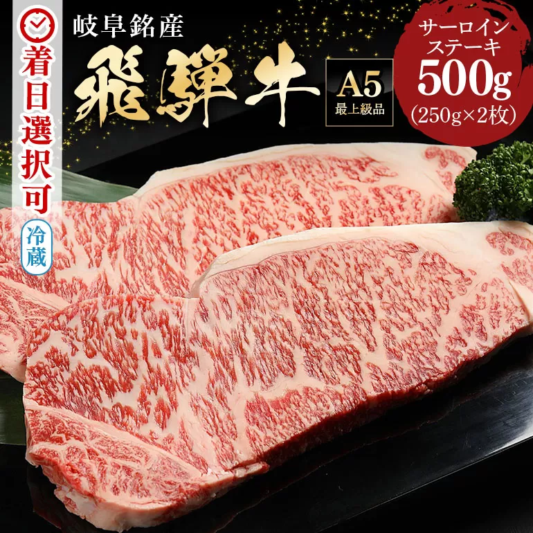 [冷蔵配送]飛騨牛 サーロインステーキ 250g 2枚 和牛 お肉 牛肉 A5 焼肉 キャンプ アウトドア