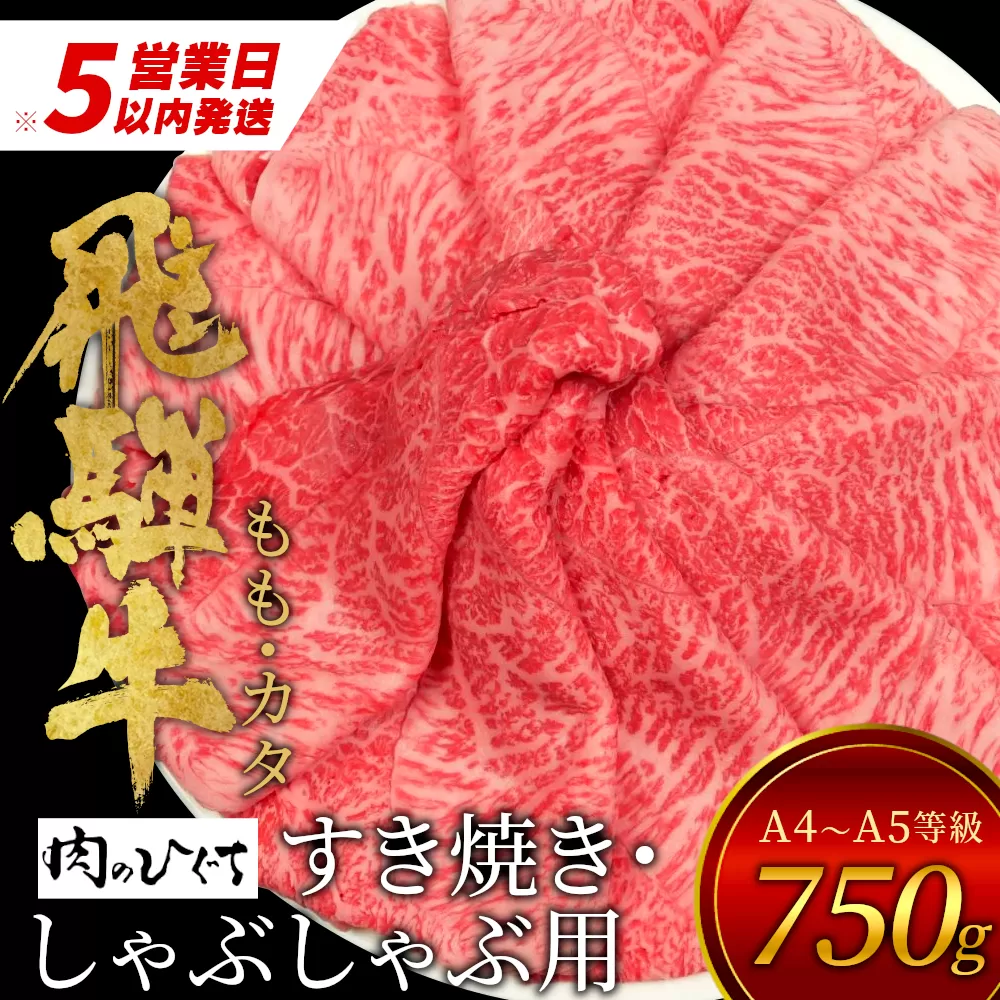 【最速発送】 飛騨牛 もも カタ 750g すき焼き しゃぶしゃぶ A5 A4 国産 牛 冷凍 和牛 牛肉 かた カタロース 肩ロース もも肉 かた 赤身 ギフト 贈答  にく お肉 肉 東白川村 岐阜 飛騨 贅沢 霜降り 肉のひぐち