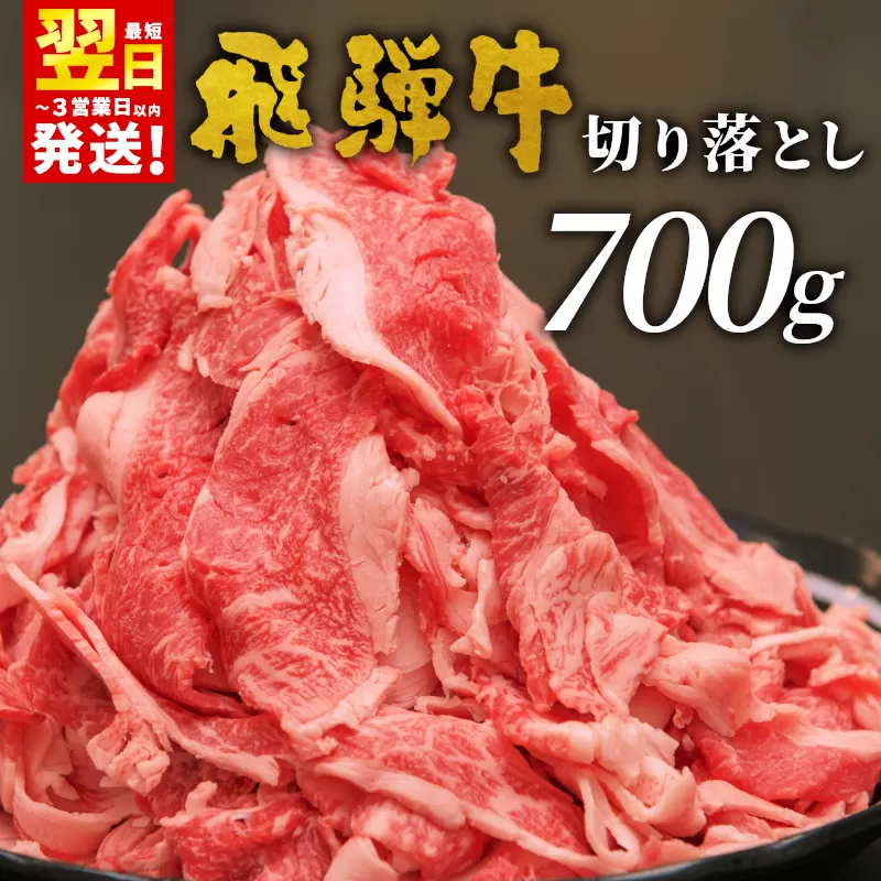 【最短翌日発送】 飛騨牛 切り落とし 700g 訳あり 牛肉 和牛 肉 お肉 切落し 不揃い にく 切り落し 東白川村 ブランド牛 国産 人気 おすすめ 薄切り きりおとし 岐阜 すき焼き お取り寄せ 冷凍 養老ミート