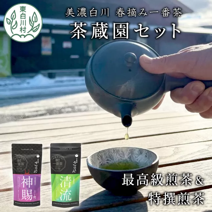 高級煎茶飲み比べ 茶蔵園セット 神賜 清流 2袋