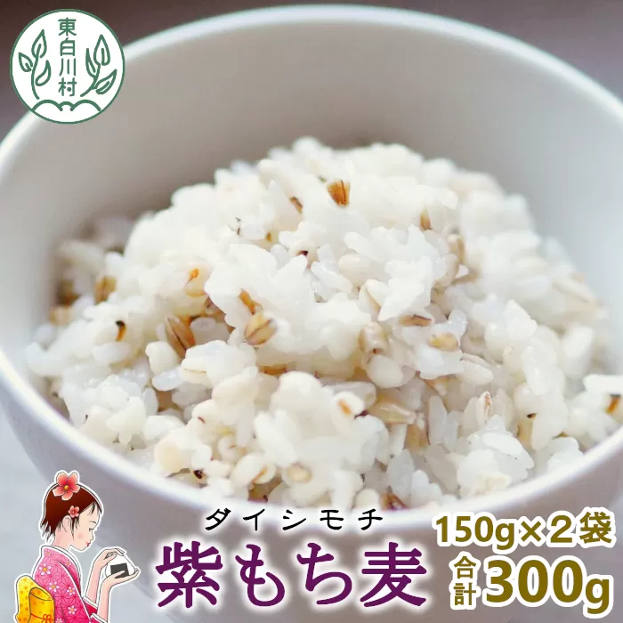 紫もち麦 150g×2袋 300g ダイシモチ もち麦 雑穀 米 こめ 食物繊維 お米 大麦