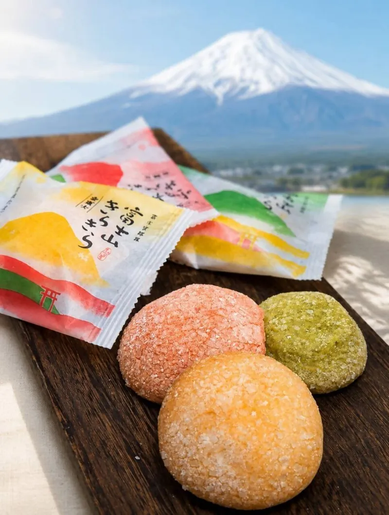 0008-120-01 もちのき 富士山きらきら 6個入り 創作焼き菓子