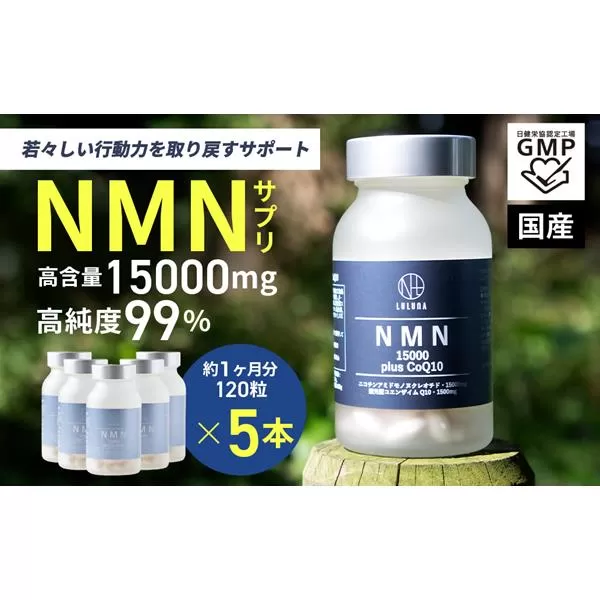 1000-57-01 NMN15000 plus CoQ10 (15,000mgの高配合) ×5箱