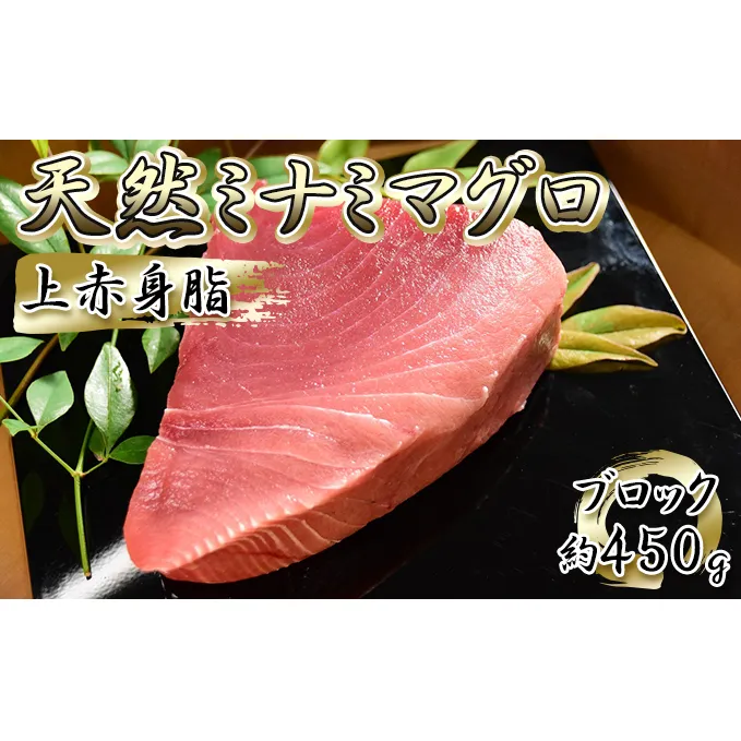 天然ミナミマグロ 上赤身脂 ブロック（約450g）【配送不可：離島】 魚貝類 魚 刺身用 刺身用柵 つまみ 肴 お酒のあて 刺身 手巻き寿司 寿司 具材 上質な甘み 