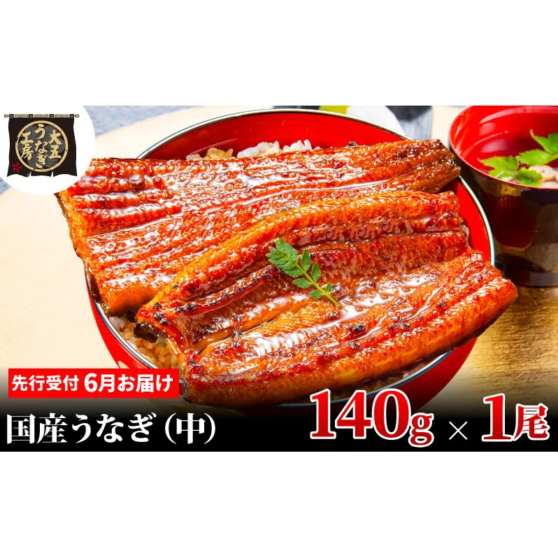 先行受付 【6月上旬配送】 うなぎ蒲焼 140g×1尾 うなぎ 鰻 蒲焼 蒲焼き 大五通商 静岡 島田市