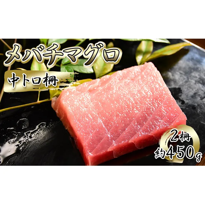 マグロ 中トロ 柵 2柵（約450g） 刺身 手巻き寿司 寿司 魚 海鮮 海産物 海の幸 魚介 魚介類 鮮魚 おかず おつまみ つまみ 冷凍マグロ メバチマグロ まぐろ 刺し身 中とろ 静岡 冷凍 冷凍配送 配送不可：離島