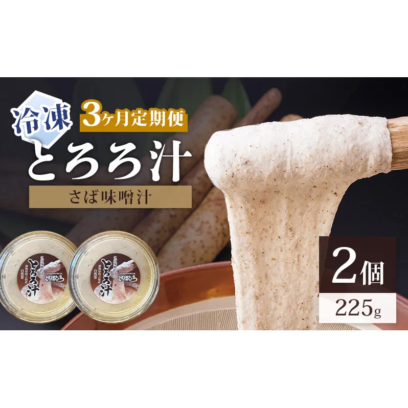 冷凍とろろ汁（さば味噌汁）225g 2個 3ヶ月定期便 とろろ 自然薯 じねんじょ 山芋 山かけ とろろご飯 そば うどん 小分け 冷凍 静岡 島田市