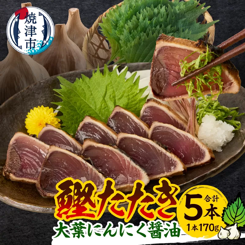 a10-870　焼津！大葉 にんにく かつお たたき 5本 セット
