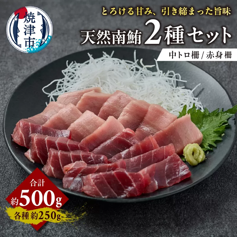 a18-093　天然 南まぐろ 中トロ 赤身セット 約500g