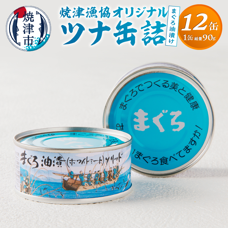 a12-163 焼津漁協オリジナルツナ缶詰（まぐろ油漬け）12缶入