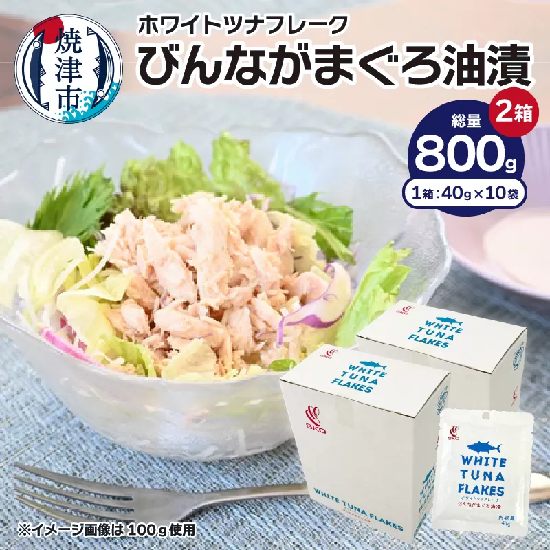 a10-1206　SKOホワイトツナフレーク　びんながまぐろ油漬　40ｇ×10袋
