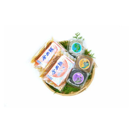 特選ギフトセット 金め鯛 味噌漬 （4切入）ビニール袋入＋わさび３色 お得パック 1146 ／ 山長水産