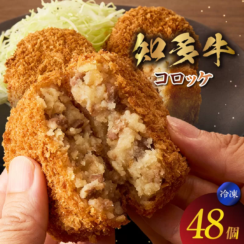 知多牛100%使用 コロッケ【（70g×3個）×16袋 計48個入り】 / 国産牛 牛肉 牛100% コロッケ 知多牛 惣菜 ブランド牛 グルメ 冷凍 簡単調理 さくさく お取り寄せ 子供 お弁当 人気 愛知県 常滑市