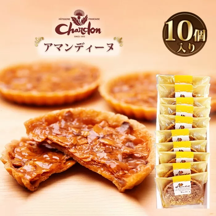 アマンディーヌ詰合せ 10個入り / 洋菓子 焼菓子 奉納品 ギフト 贈り物 アーモンド 香ばしい キャラメル 菓子 スイーツ デザート 愛知県 No.205