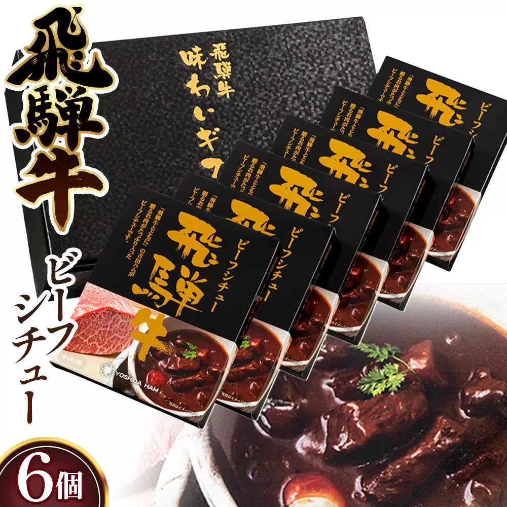 飛騨牛ビーフシチュー 6個入セット / 飛騨牛 牛 肉 レトルト ビーフシチュー シチュー 贅沢 手軽 温めるだけ デミグラスソース フルーツペースト まろやかさ 送料無料 愛知県 No.148