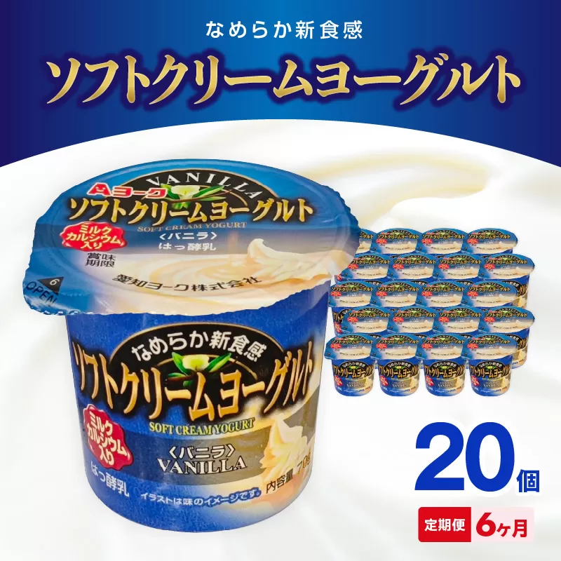 【6ヶ月定期便】愛知ヨーク　ソフトクリームヨーグルト　20個入［108A10-T］