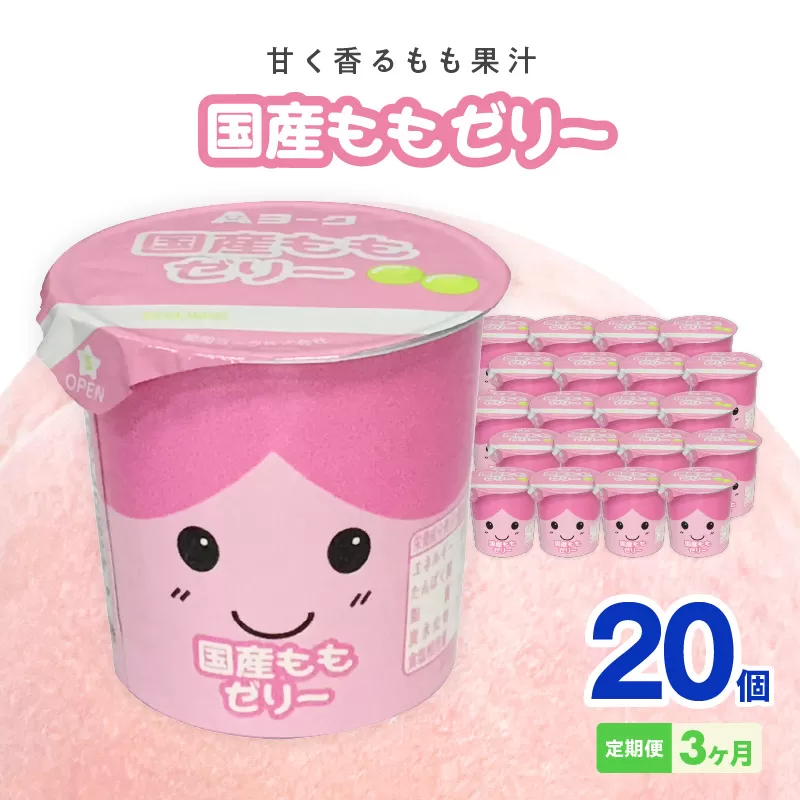【3ヶ月定期便】愛知ヨーク　国産ももゼリー　20個入［108A13-T］