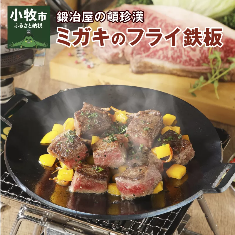 鍛冶屋の頓珍漢 フライ鉄板 F220S 4.5mm厚 直径22cm