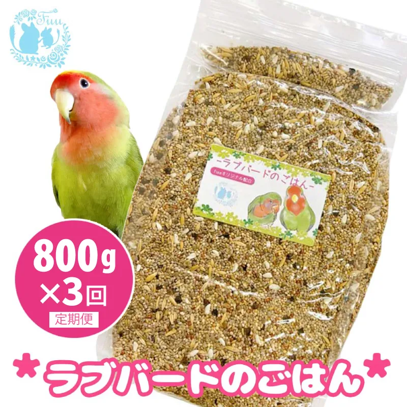 【3ヶ月定期便】fuu ラブバードのごはん（800g）［145S63-T］