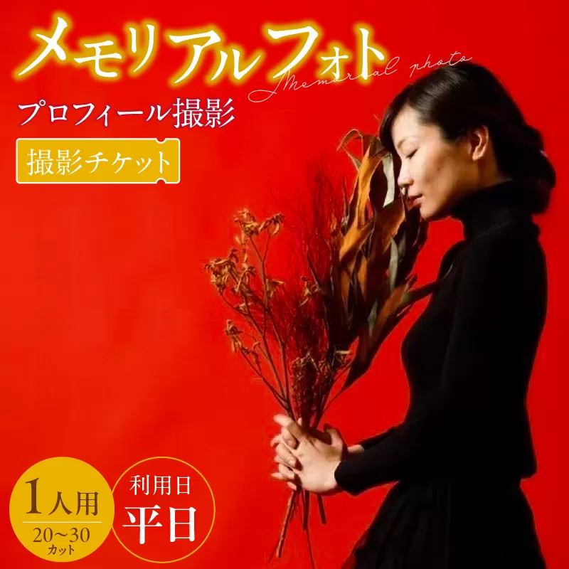 メモリアルフォト、プロフィール（1人）平日撮影［146M04］