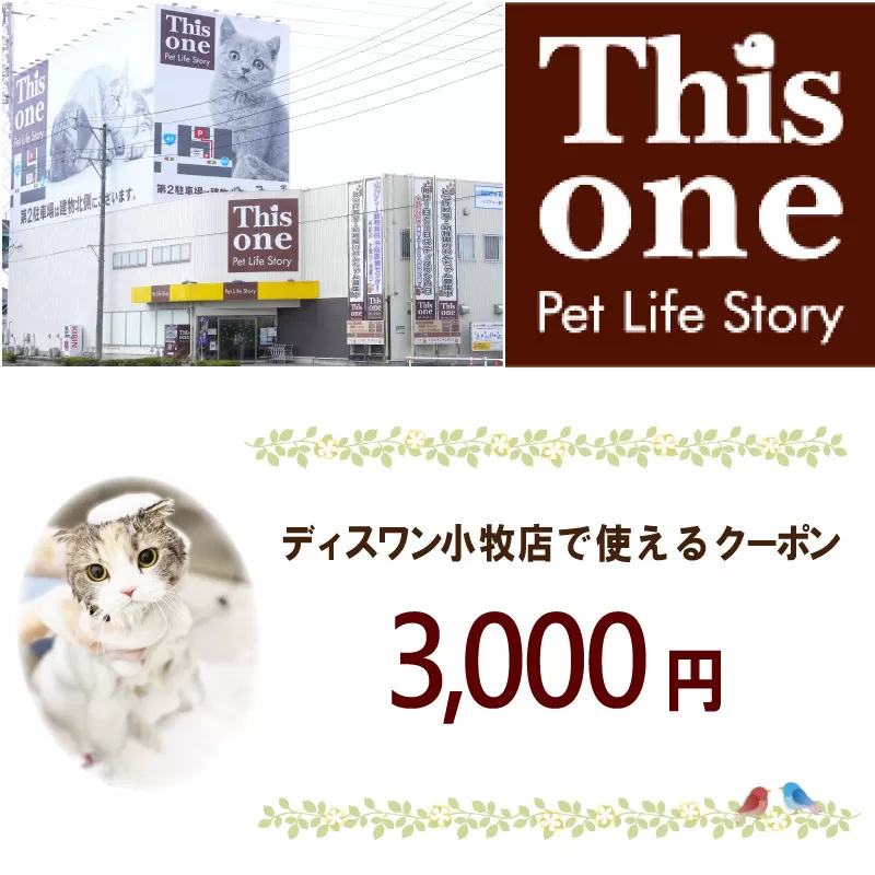 ディスワン小牧店で使えるクーポン券(3,000円)［122P01］