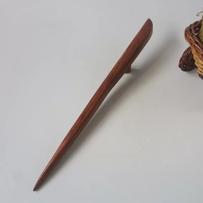 木製かんざし　リーフ型　ロングタイプ ［195S29］ 選べる 素材 紫檀 黒檀 タガヤサン ローズウッド 木製 かんざし 緩みにくい 塗装不使用 固定型 飾り用 経年変化 耐久性 髪飾り 和風アクセサリー ヘアアクセ ヘアアクセサリー 愛知県 小牧市 送料無料