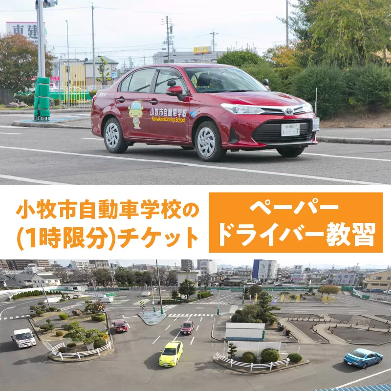 小牧市自動車学校のペーパードライバー教習(1時限分)チケット ［186A02］ 小牧市自動車学校 ペーパードライバー 教習 1時限分 チケット 1枚 路上コース 小牧市内 観光スポット巡り 初心者 サポート 運転 不安解消 ドライビングレッスン 自動車学校 愛知県 小牧市 送料無料