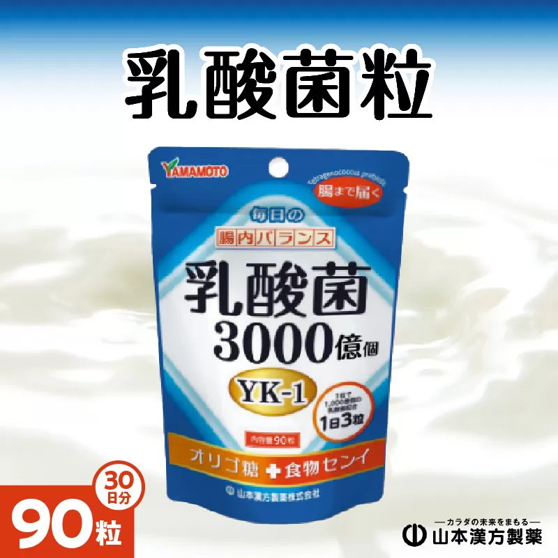 山本漢方の乳酸菌粒(30日分×5袋)