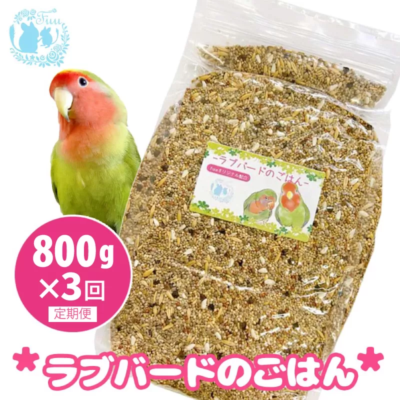 【3ヶ月定期便】fuu ラブバードのごはん（800g）［145S63-T］
