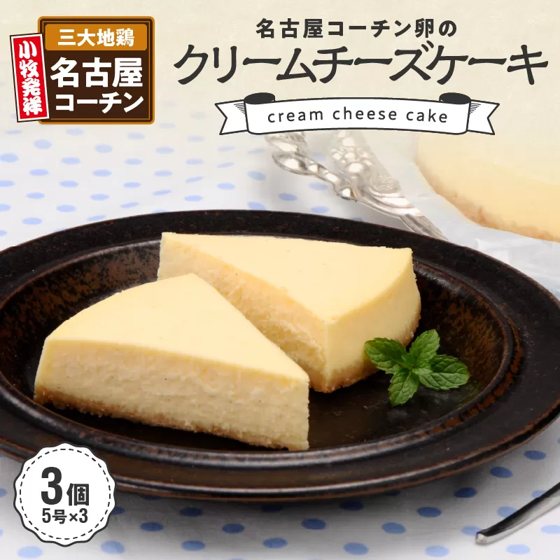 【訳あり】名古屋コーチン卵のクリームチーズケーキ　小牧市