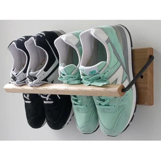 Sneaker wall スニーカーウォール  SW-450TM タモ（おおよそ2足収納 タモ無垢材 壁掛け 木製 シューズラック スリッパラック）【配達不可：沖縄・離島】 雑貨 日用品 