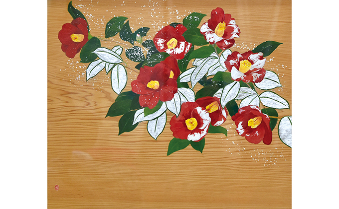絵画 日本画 額装 【華やぎ】1点もの ｜日進市｜愛知県｜返礼品を