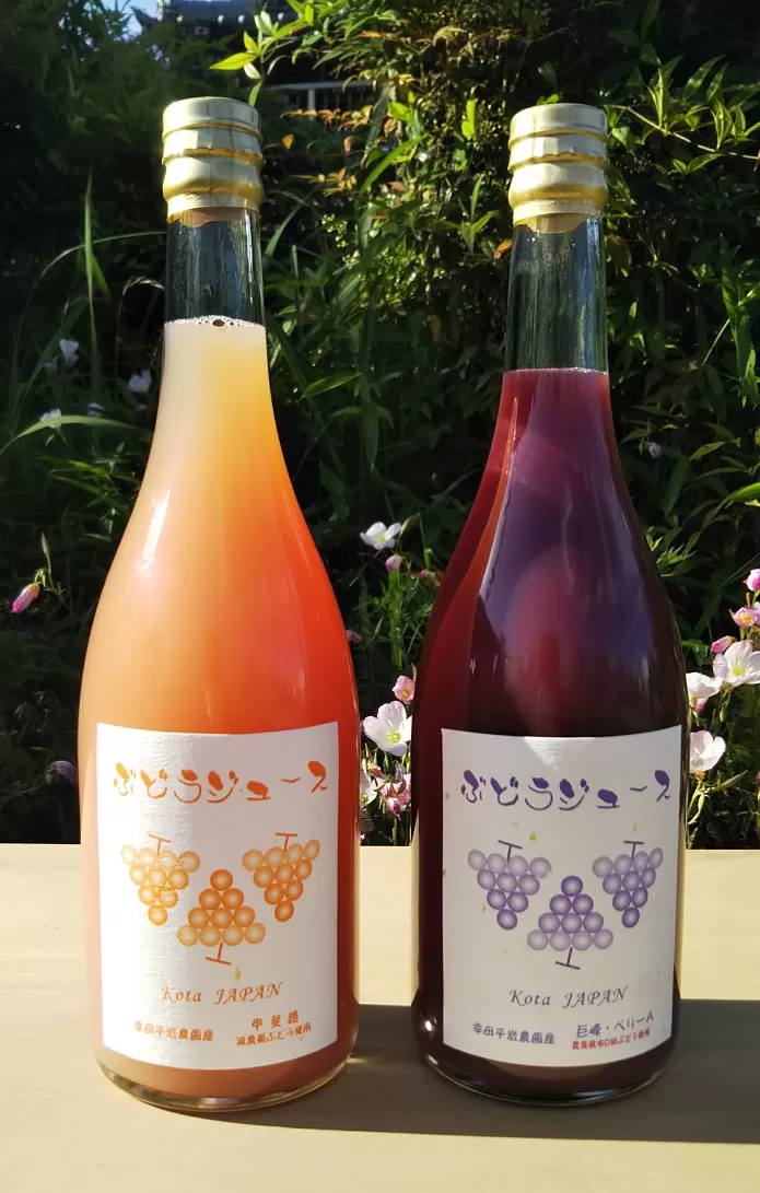 【New】幸田町産 ぶどう使用 100％ジュース 2種 詰め合わせ 無添加 無糖 無加水 ぶどうジュース