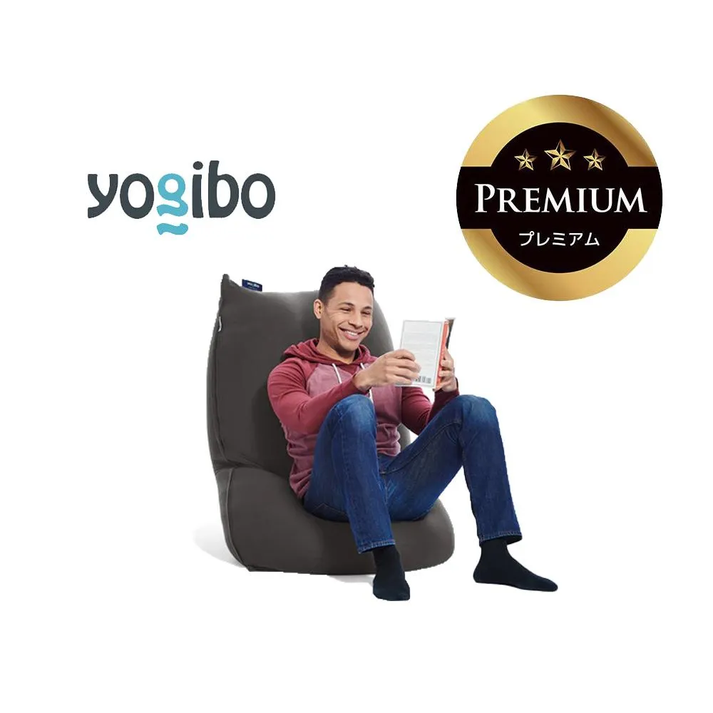 Yogibo Lite Premium ダークグレー│送料無料 全国配送離島含 ビーズクッション カバー 洗える(ヨギボー ライト プレミアム)