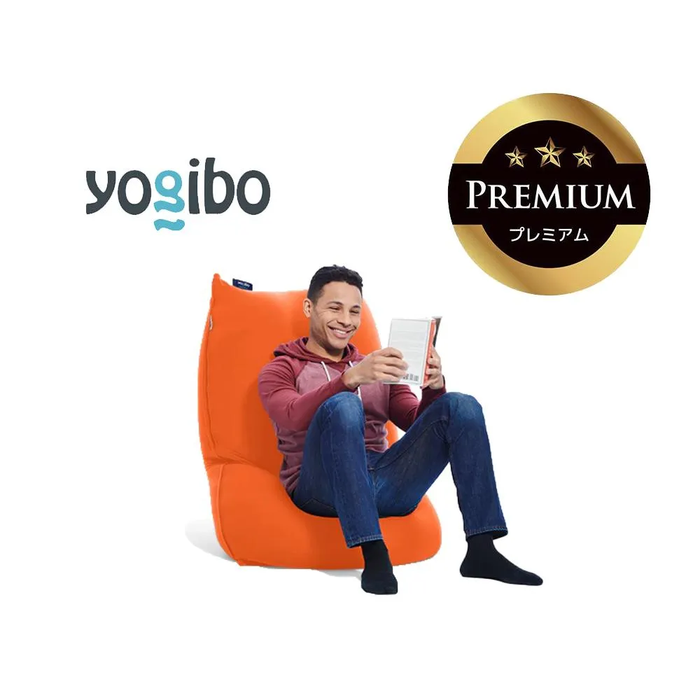 Yogibo Lite Premium オレンジ│送料無料 全国配送離島含 ビーズクッション カバー 洗える(ヨギボー ライト プレミアム)