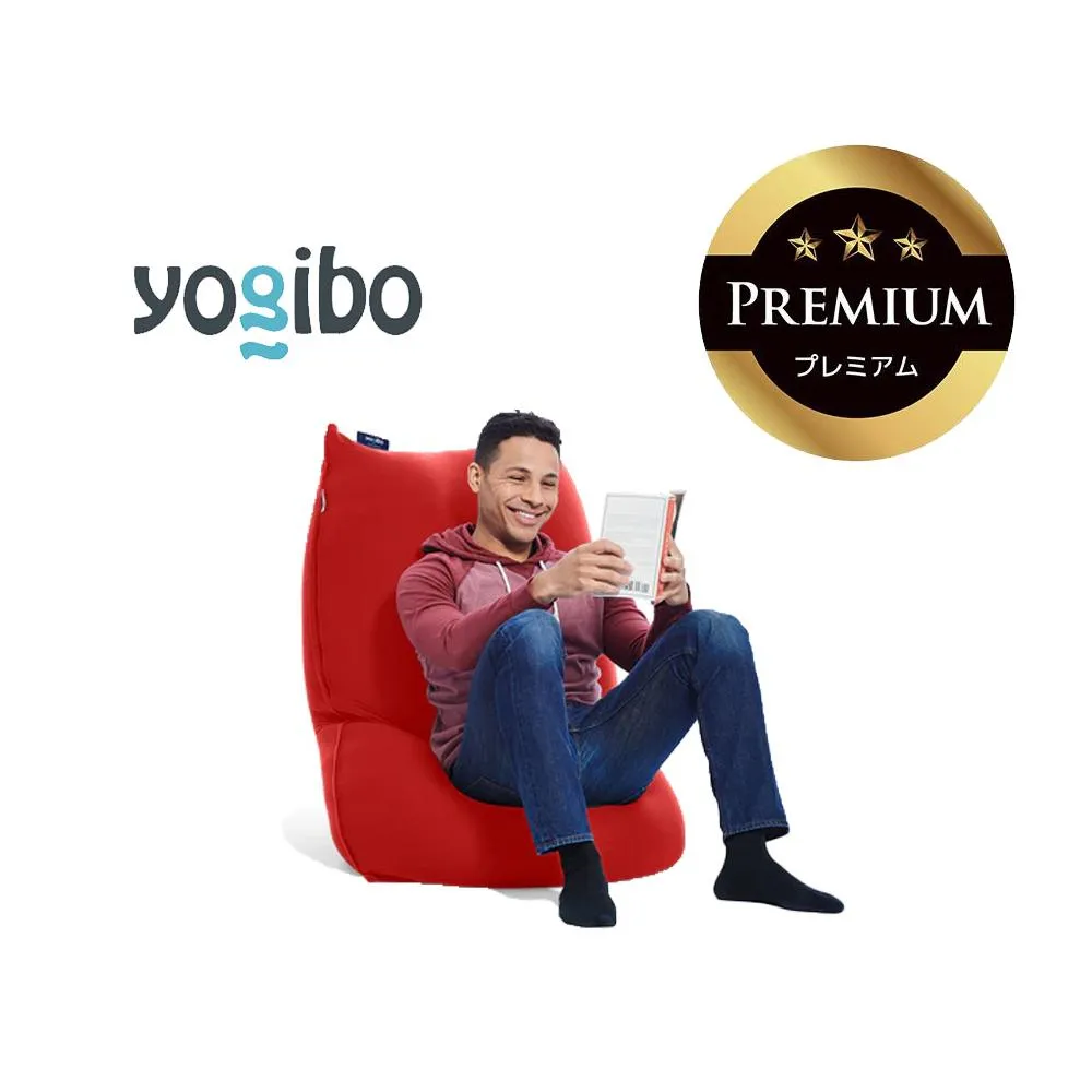 Yogibo Lite Premium レッド│送料無料 全国配送離島含 ビーズクッション カバー 洗える（ヨギボー ライト プレミアム）