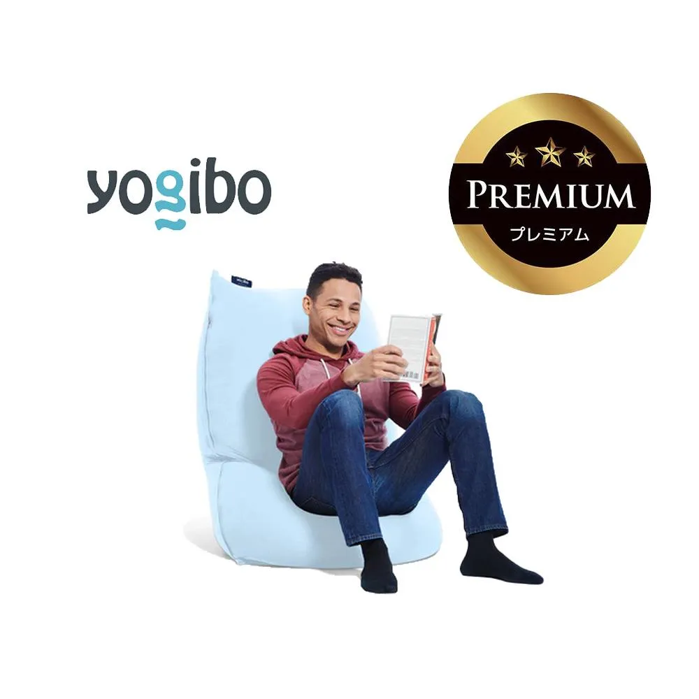 Yogibo Lite Premium ペールブルー│送料無料 全国配送離島含 ビーズクッション カバー 洗える（ヨギボー ライト プレミアム）