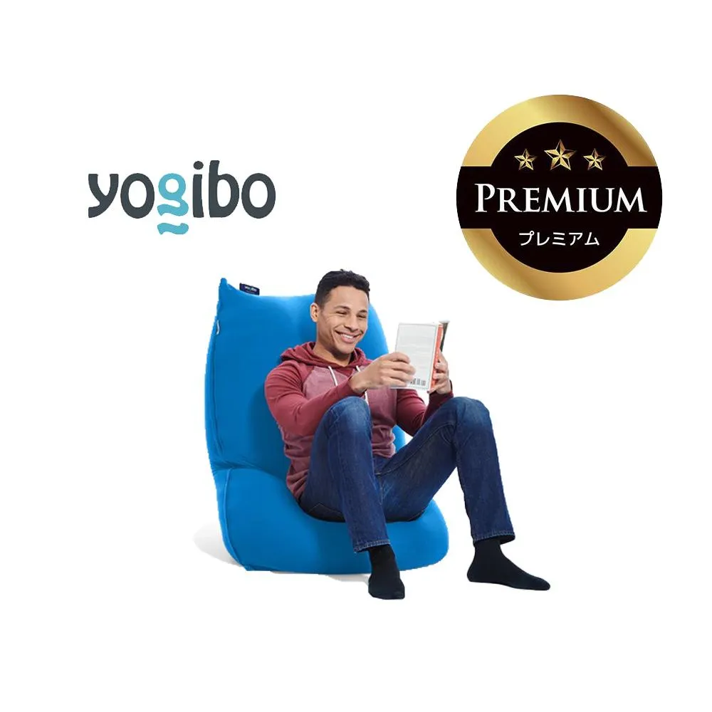 Yogibo Lite Premium アクアブルー│送料無料 全国配送離島含 ビーズクッション カバー 洗える(ヨギボー ライト プレミアム)