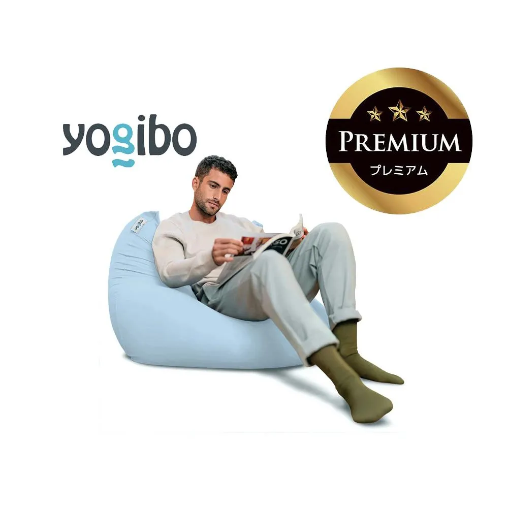 Yogibo Mini Premium ペールブルー│送料無料 全国配送離島含 ビーズクッション カバー 洗える(ヨギボー ミニ プレミアム)