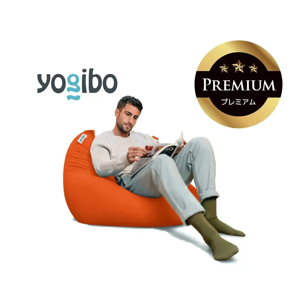 Yogibo Mini Premium オレンジ│送料無料 全国配送離島含 ビーズクッション カバー 洗える(ヨギボー ミニ プレミアム)