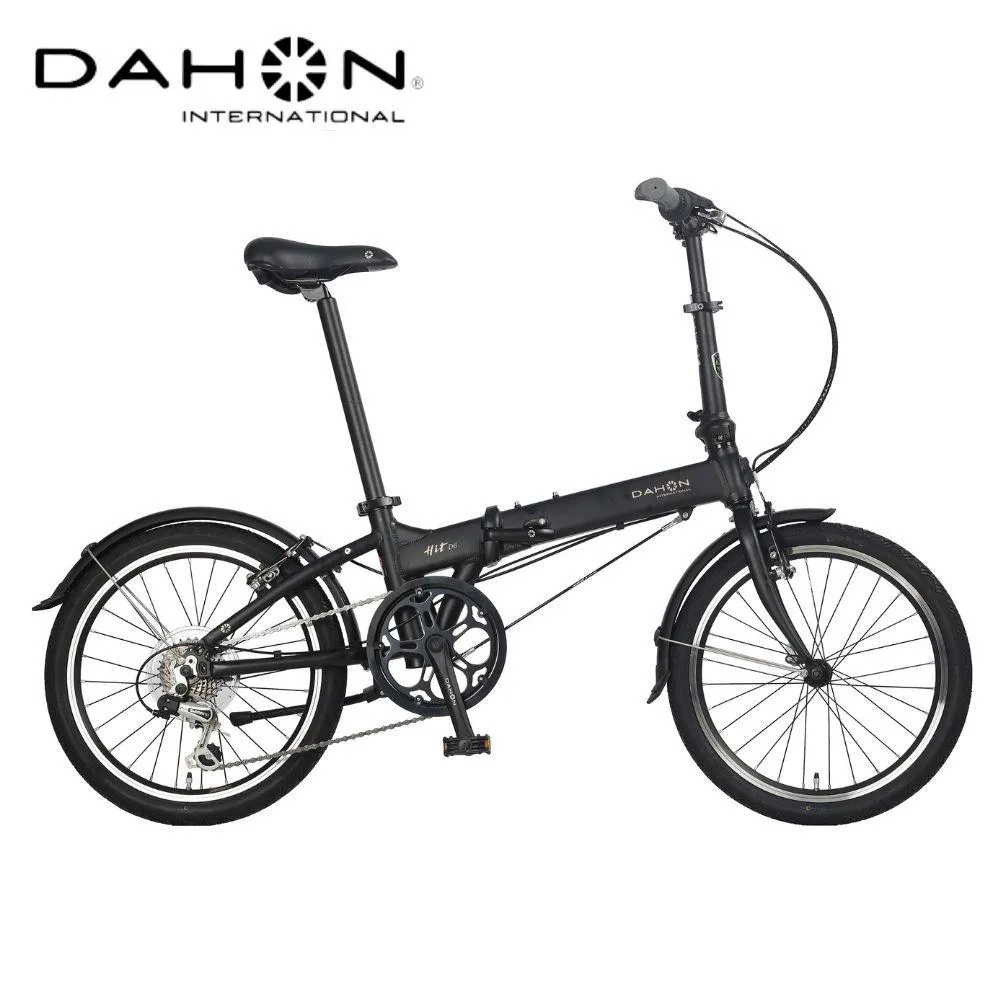 40年の歴史をもつ米国ダホン社の高性能折り畳み自転車 DAHON Intl HIT D6 Matt Black / 簡単 コンパクト 折り畳める 独自技術 軽量 アルミフレーム 6段変速 20型 黒 マットブラック 人気 三重県 四日市市