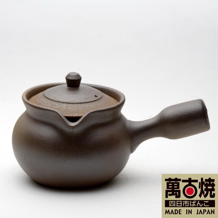 未使用品萬古焼　天王寺印花急須　一休作 未使用品萬古焼 天王寺印花急須 一休作