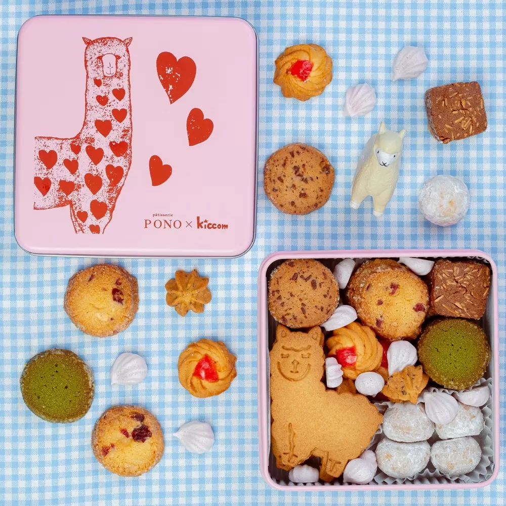Patisserie PONO  アルパカさんのクッキー缶　【パティスリーポノ 動物クッキー アルパカ お菓子 洋菓子 焼き菓子 ギフト 贈り物 手土産 人気 三重県 四日市市 ふるさと納税】