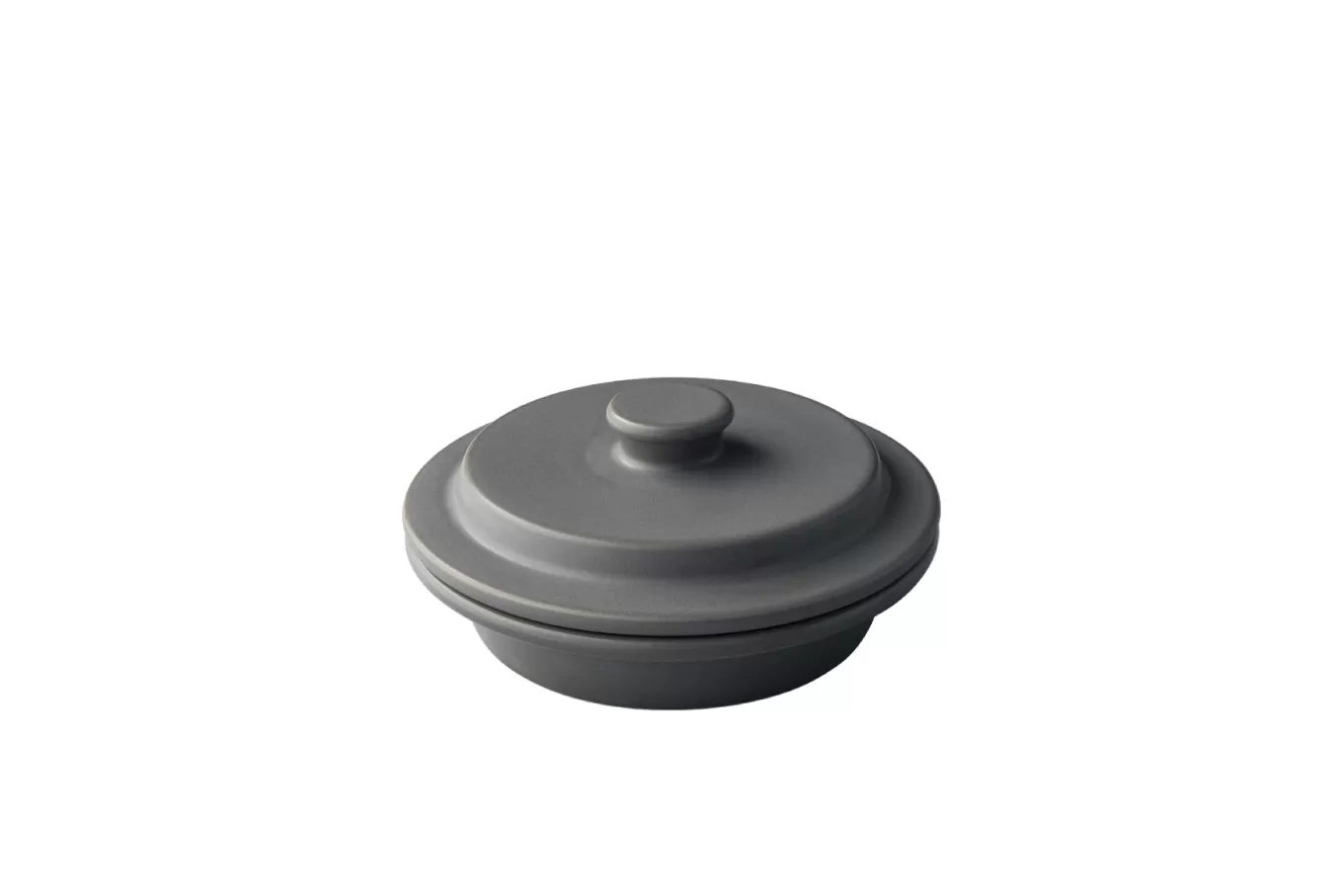 PETARI Shallow Pot 18cm Mud Stone（グレー）G.M.P 【 グッドデザイン賞受賞 陶器製 万能調理土鍋 鍋 土鍋 平鍋 浅鍋 電子レンジ可 キッチン雑貨 新生活 ギフト プレゼント 三重県 四日市市】 