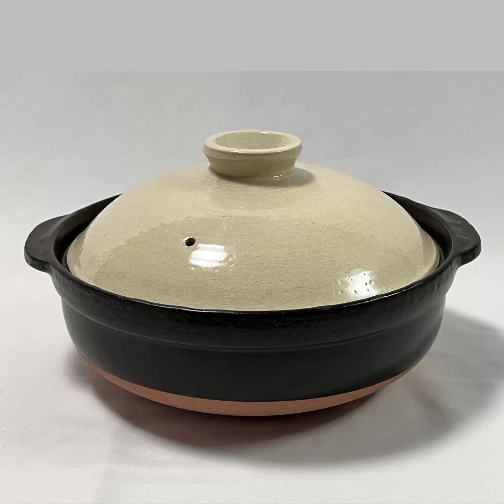 【萬古焼(ばんこやき)】6号 モノトーン土鍋 セラミックコーティング 内山製陶所【土鍋 1人用 セラミック モノトーン 直火用 電子レンジ対応 お手入れ簡単 食洗器対応 三重県 三重 四日市市 四日市 四日市市ふるさと納税 四日市ふるさと納税】