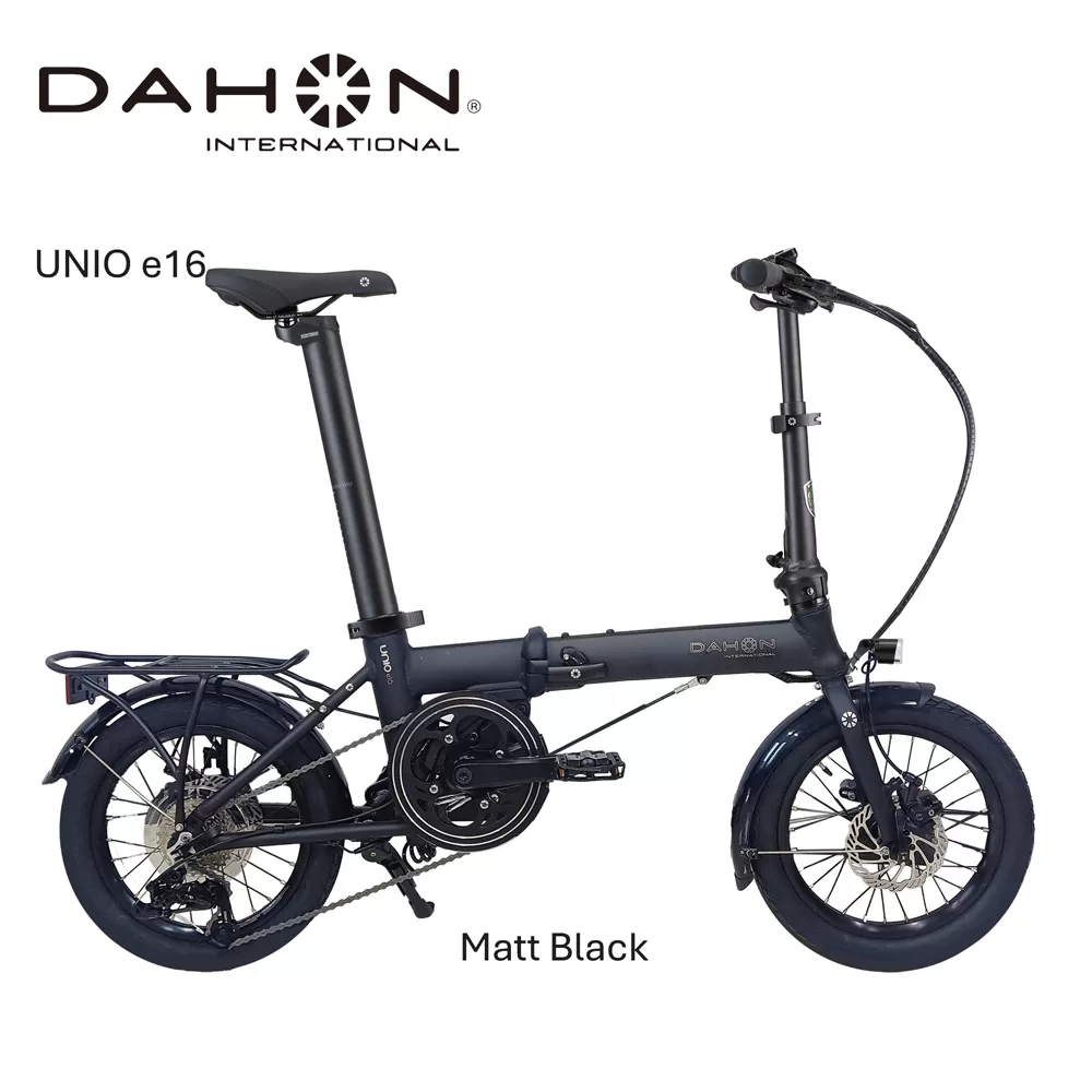 DAHON International Folding E-Bike Unio e16　Matt Black【四日市市 で人気の返礼品 武田産業 折り畳み自転車 電動アシスト 自転車 折りたたみ自転車 折りたたみ式自転車 三重県 四日市市ふるさと納税】