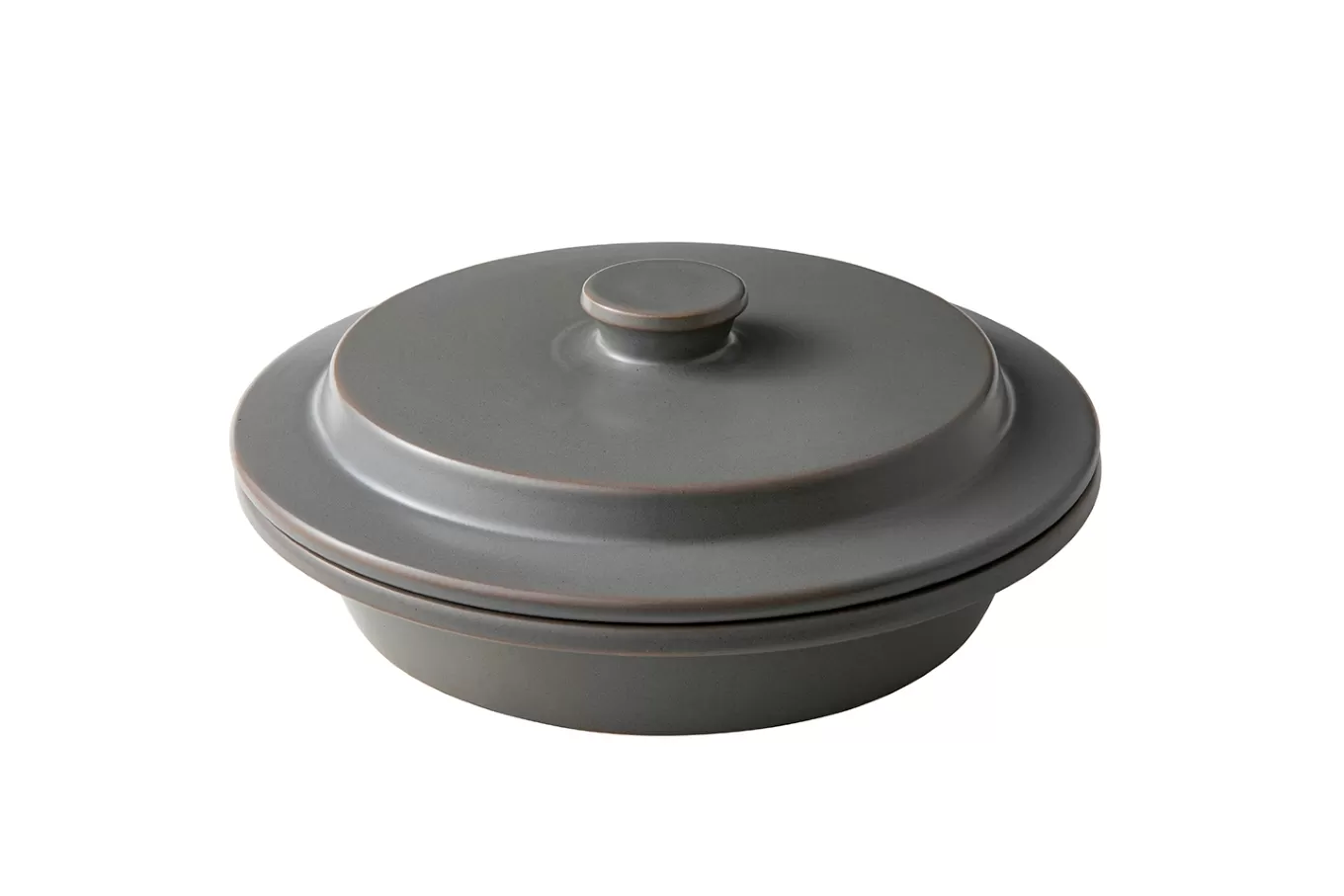 PETARI Shallow Pot 30cm Mud Stone（グレー）G.M.P 【 グッドデザイン賞受賞 陶器製 万能調理土鍋 鍋 土鍋 平鍋 浅鍋 電子レンジ可 キッチン雑貨 新生活 ギフト プレゼント 三重県 四日市市】 