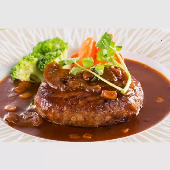 【1-204】松阪牛ハンバーグ焼成(デミグラスソース付) 3個セット